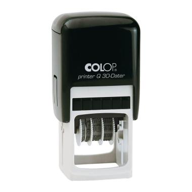 Timbro Autoinchiostrante COLOP PRINTER Q 30 DATARIO, dimensione stampa 30X30mm