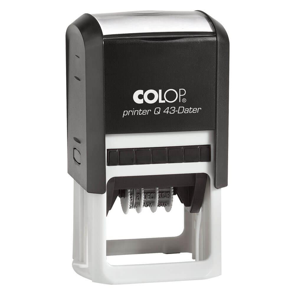 Timbro Autoinchiostrante COLOP PRINTER Q 43 DATARIO, dimensione stampa 43X43mm