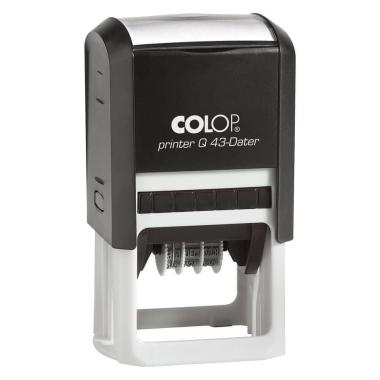 Timbro Autoinchiostrante COLOP PRINTER Q 43 DATARIO, dimensione stampa 43X43mm