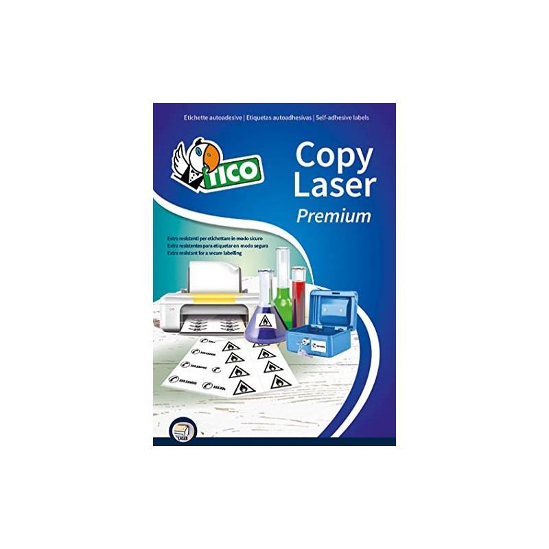 LP4P-4825 -Etichetta in poliestere bianco - stampanti laser bianco e nero - 48,5x25,4 - 70 ff