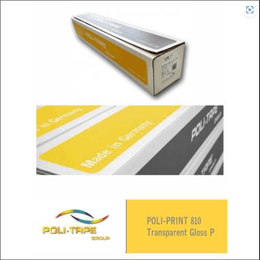 VINILE MONOMERICO TRASPARENTE POLY PRINT PP810 GL m80 colore trasparente finitura lucida mm1370x50mt