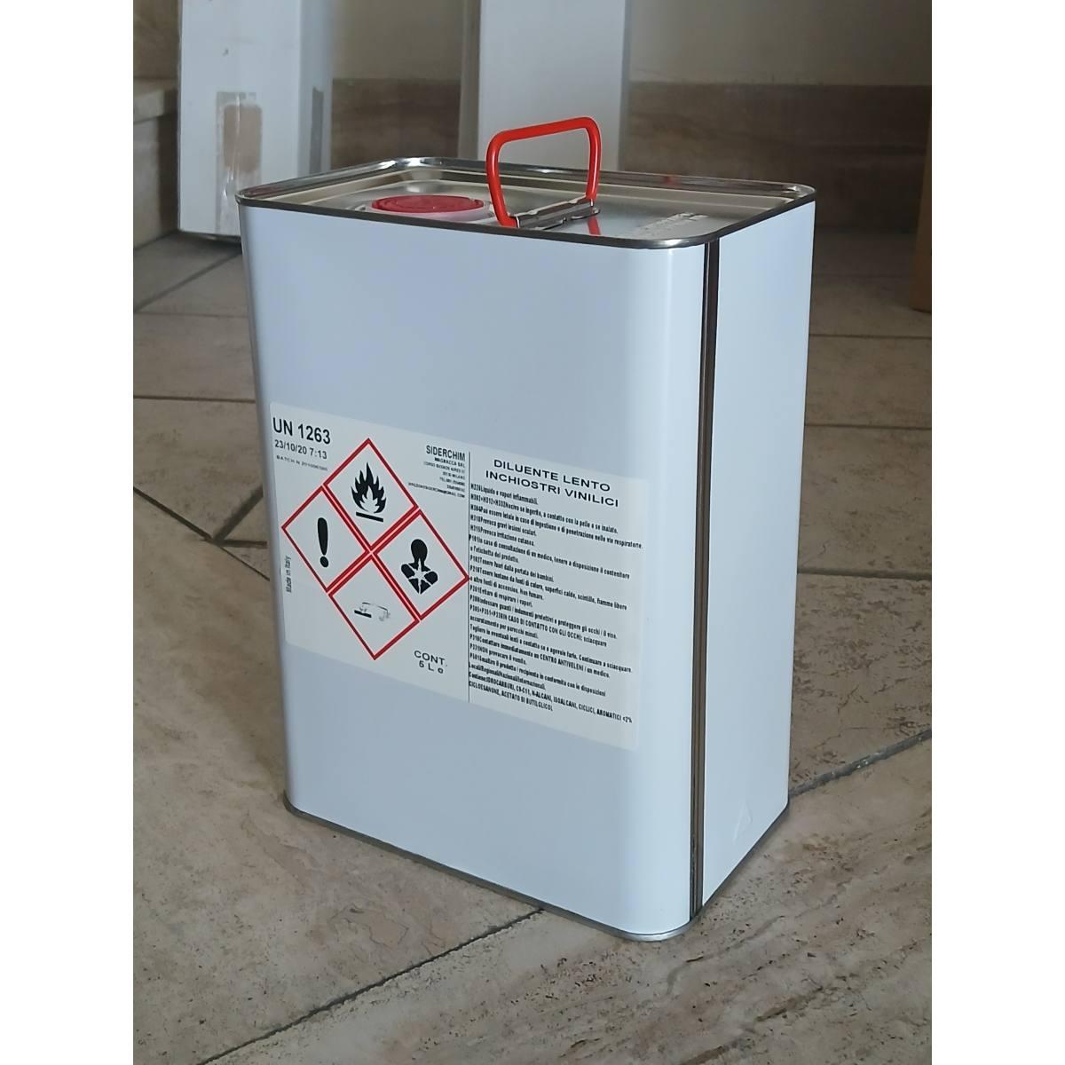 Diluente lento vinilico  diluente lento x inchiostri vinilici x 5 lt