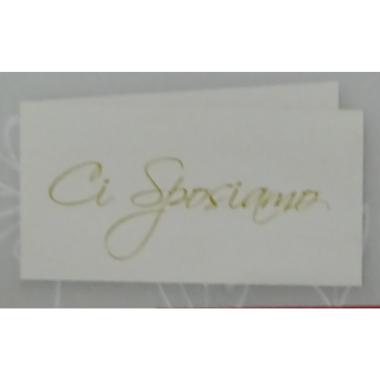 Bigliettini bomboniera 0506 cf. 100 pz. carta avorio
