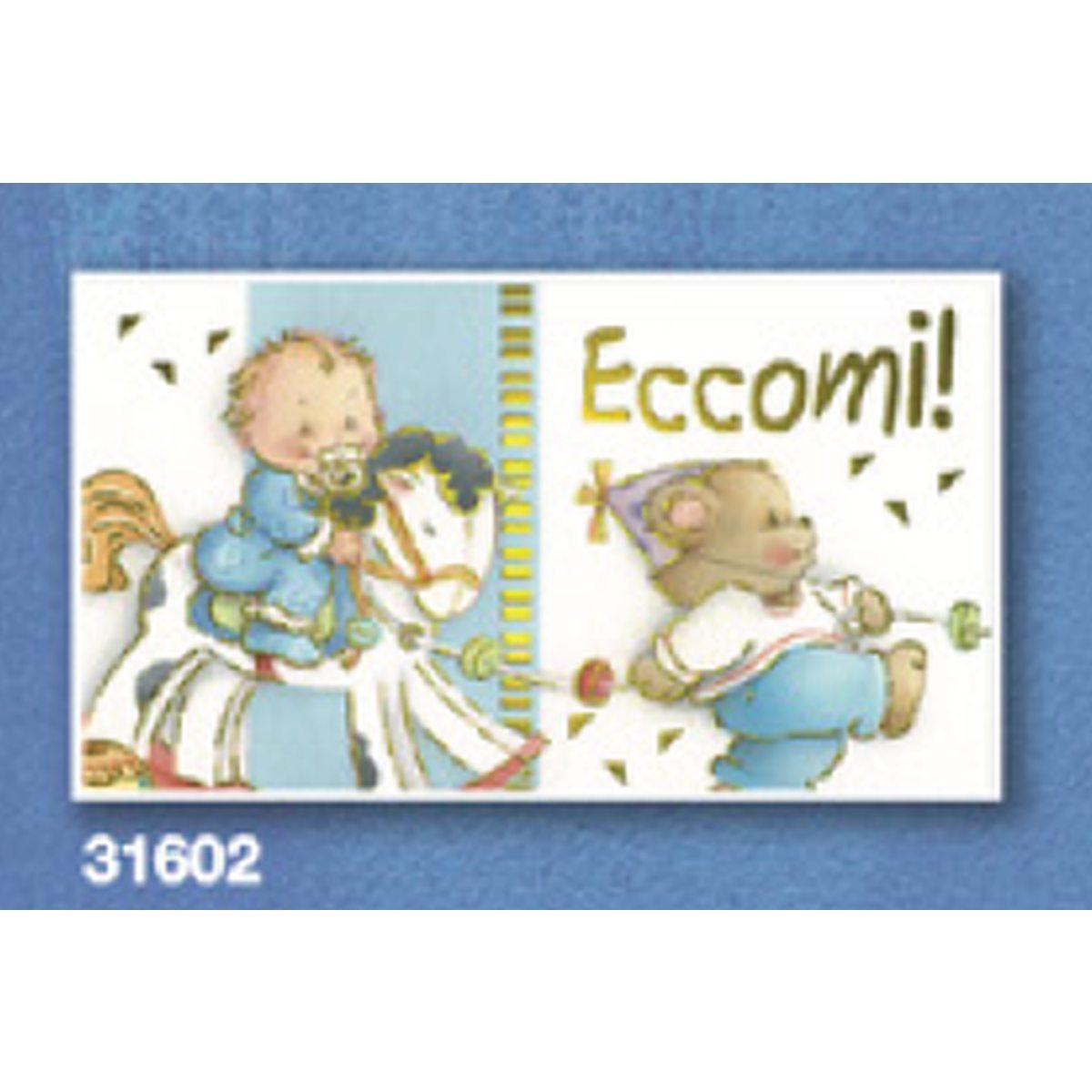 Bigliettini per bomboniera Nascita art. 31602 cf. da 100 pz.
