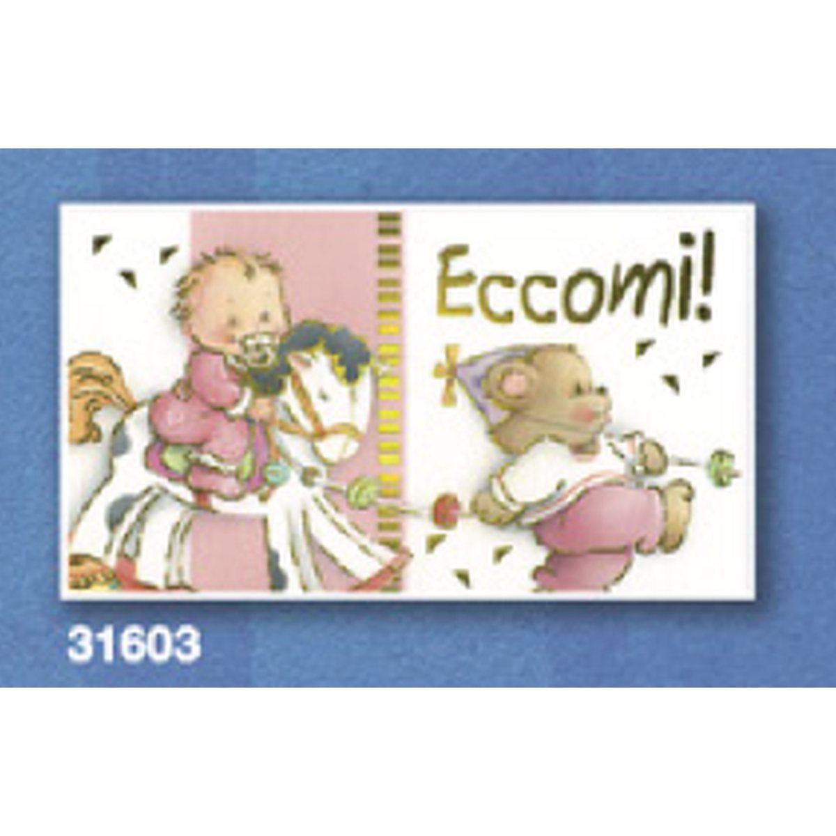 Bigliettini per bomboniera Nascita art. 31603 cf. da 100 pz.