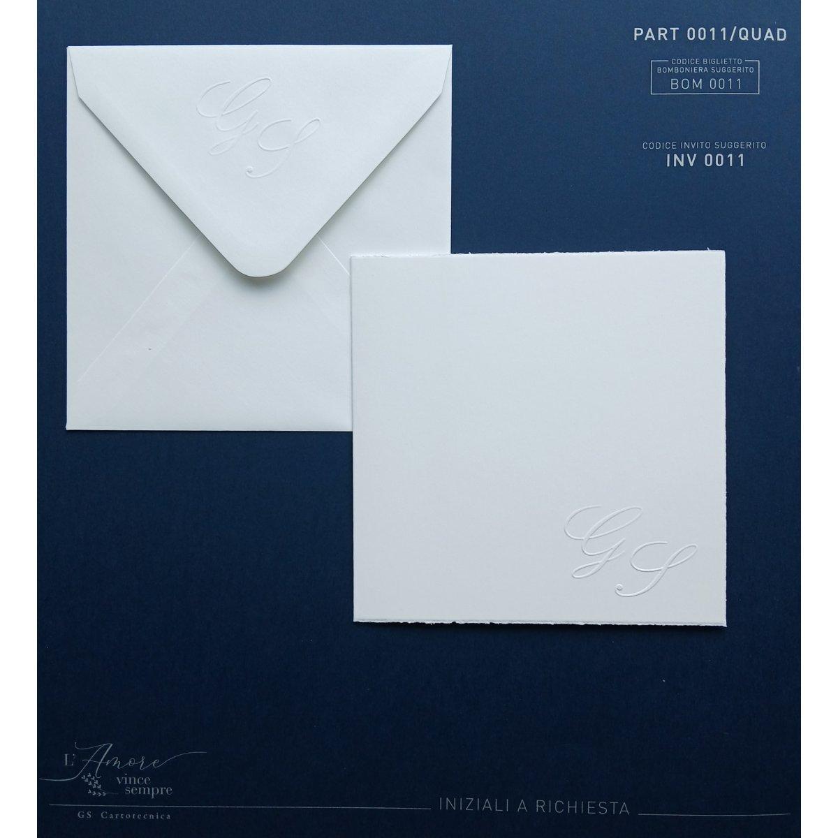 Partecipazioni nozze art. PART 0011/QUAD