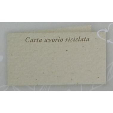 Bigliettini bomboniera 0546 cf. 100 pz. carta avorio riciclata