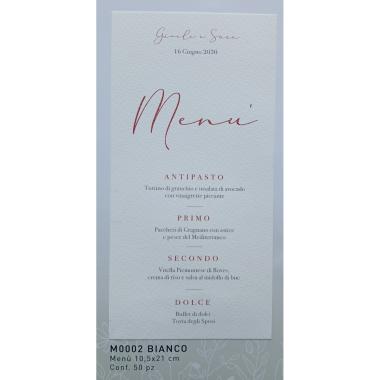 Menu f.to 10,5x21 AVORIO conf. da 50pz art. M0003