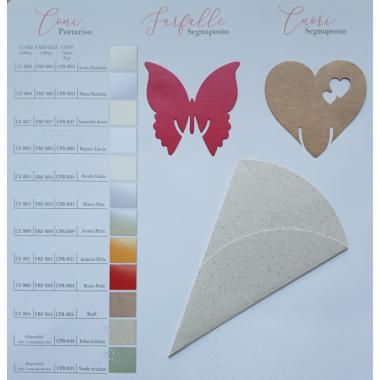 Farfalle segnaposto in cf. da 100 pz art. FRF 0011 realizzati in cartoncino arancio perla